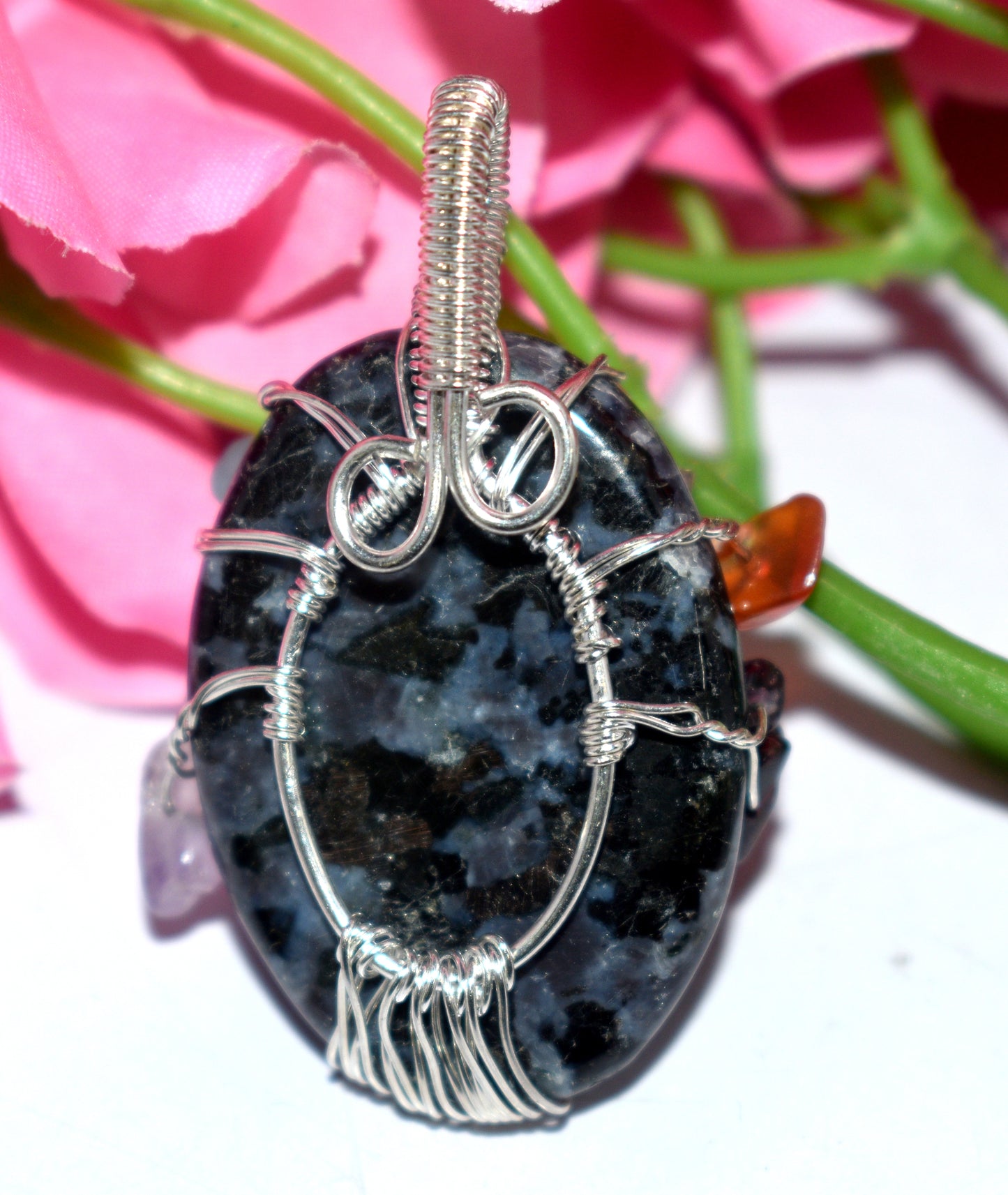 7 Chakra Healing Tree Pendant - Wire Wrapped Pendent - {18.68 Gram}