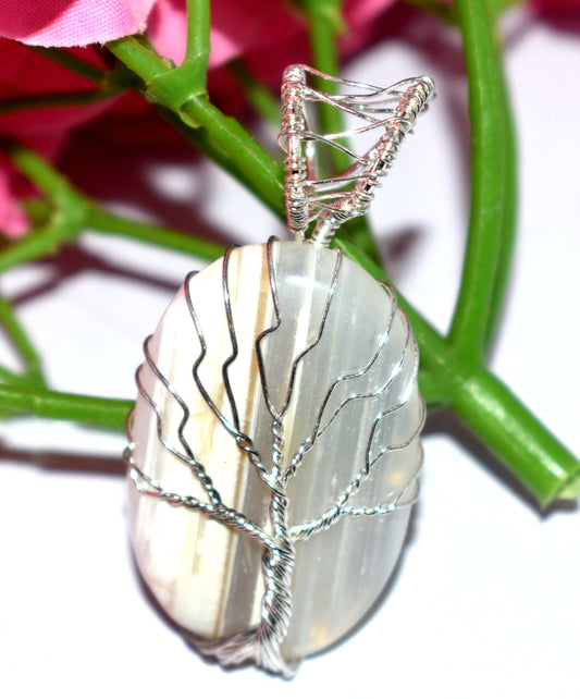 Beautiful Cabochon Tree Healing Pendent- Wire Wrapped Pendent - {11.32 Gram}