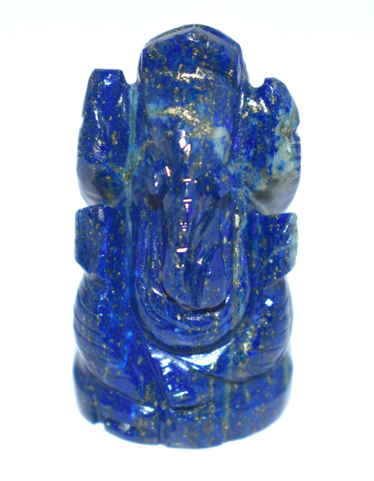 Lapis Lazuli Lord Ganesh Idol – Wisdom & Protection Crystal - {Weight- 31.40 Gram} - Size- 1.5x1'' inches