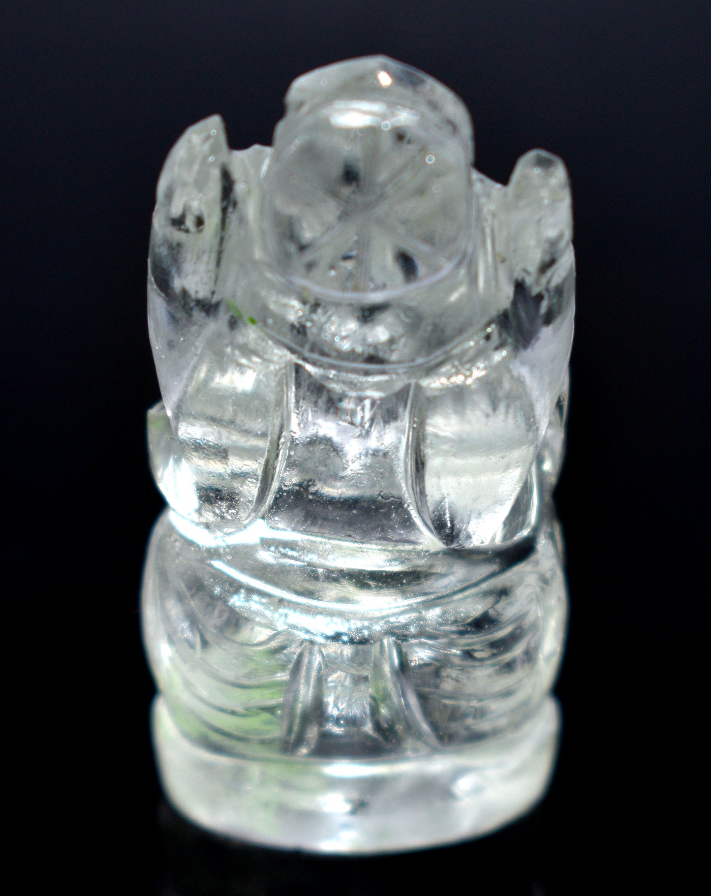 Clear Quartz Lord Ganesh Idol – Clarity, Protection & Divine Energy - {Weight- 29.70 Gram} - Size- 1.5x1'' inches
