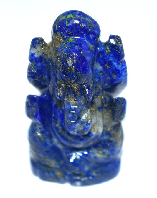 Beautiful Lapis Lazuli Lord Ganesh Idol – Wisdom & Protection Crystal - {Weight- 27.75 Gram} - Size- 1.5x1'' inches