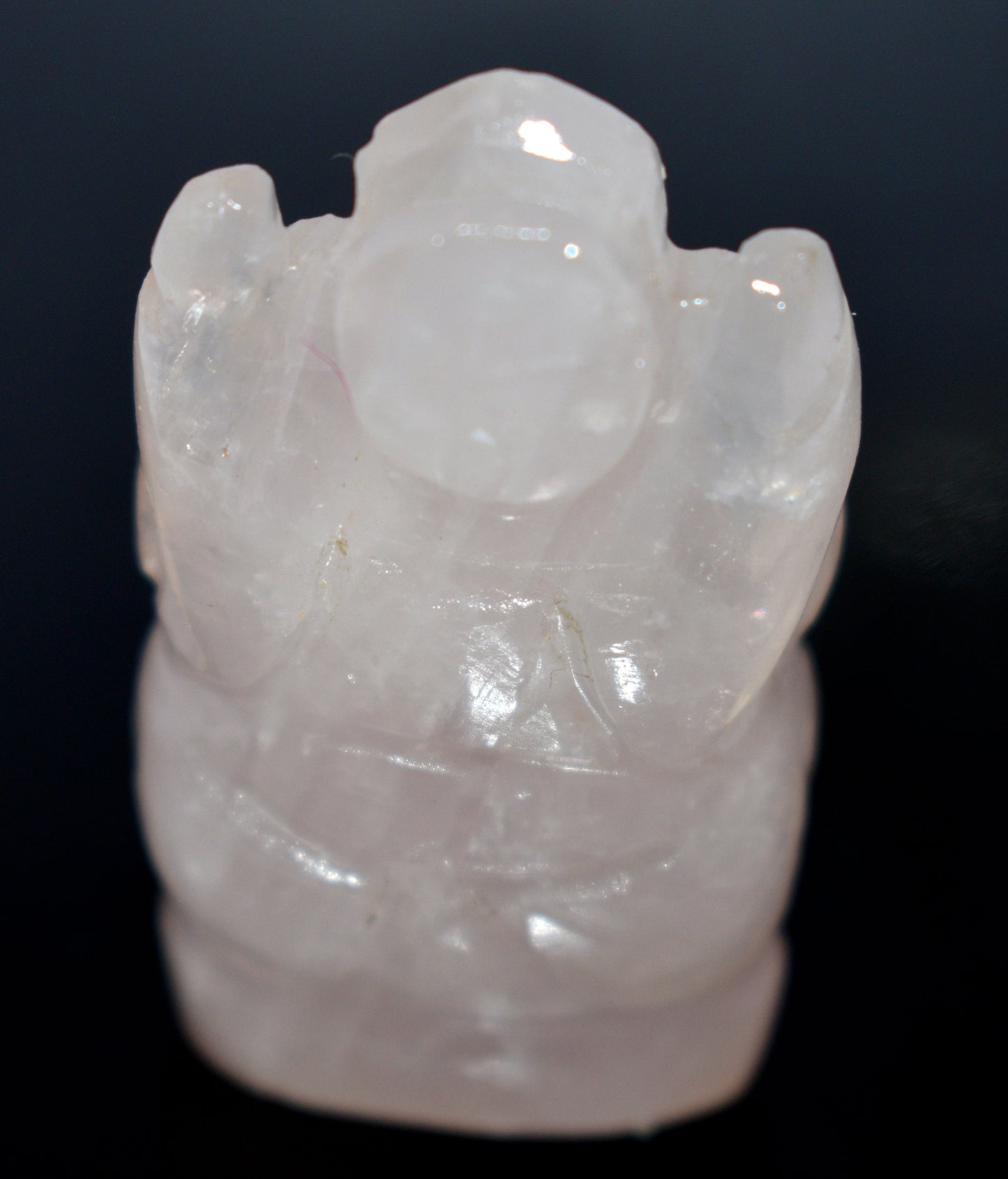 Rose Quartz Lord Ganesh Idol – Love, Compassion & Emotional Healing -  {Weight- 30.20 Gram} - Size- 1.5x1'' inches