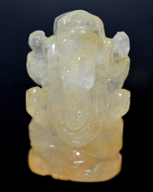 Yellow Aventurine Lord Ganesh Idol – Confidence, Prosperity & Positivity - {Weight- 26.60 Gram} - Size- 1.5x1'' inches