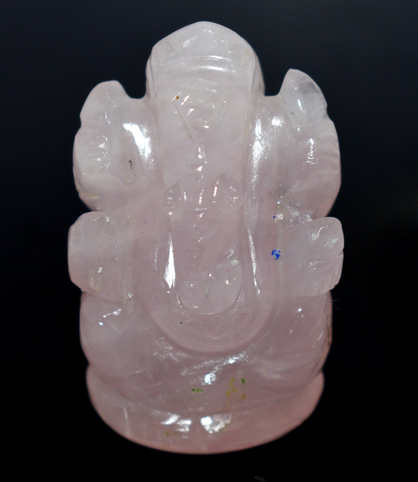 Beautiful Rose Quartz Lord Ganesh Idol – Love, Compassion & Emotional Healing -  {Weight- 51.10 Gram} - Size- 2x1'' inches
