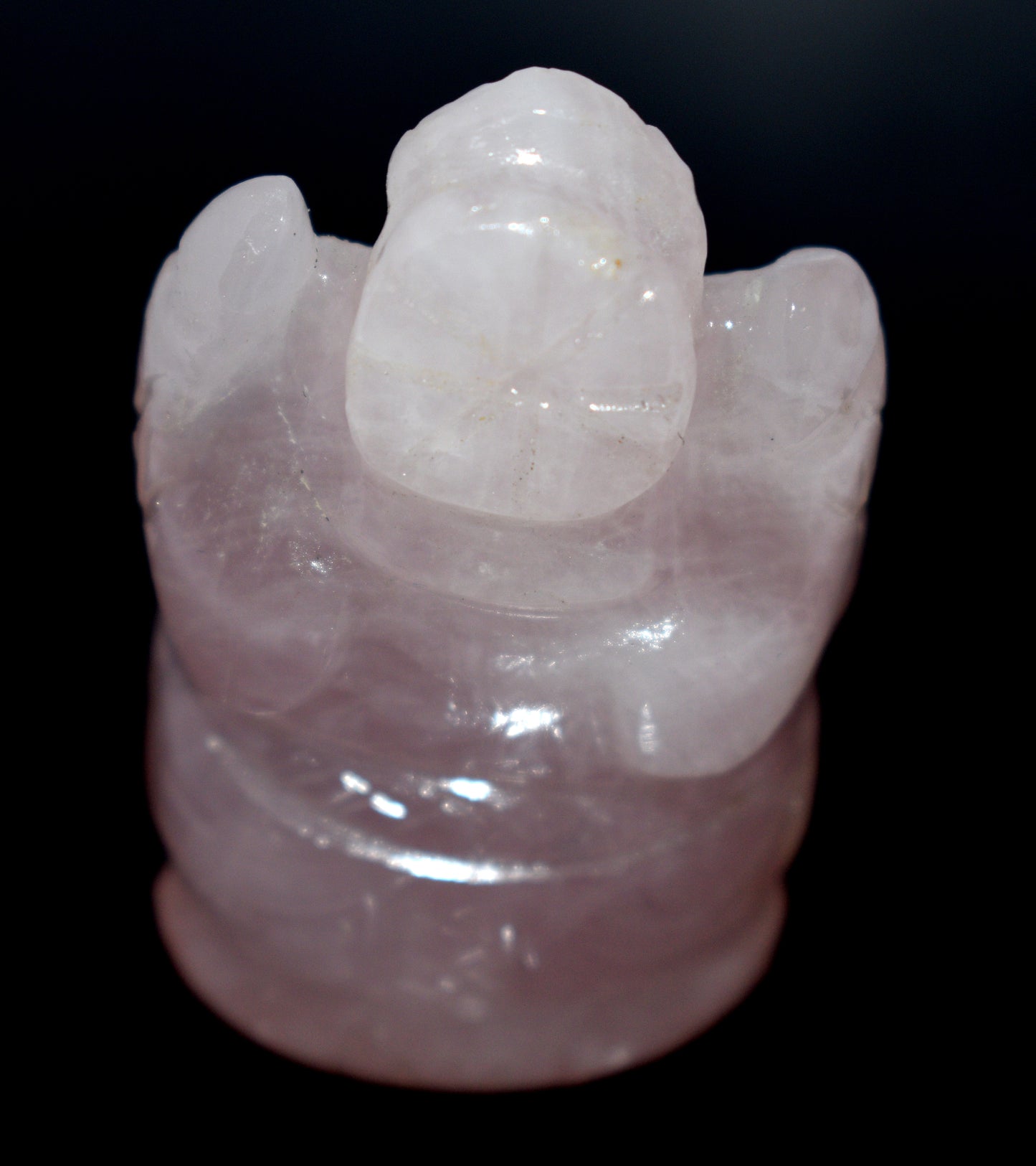 Beautiful Rose Quartz Lord Ganesh Idol – Love, Compassion & Emotional Healing -  {Weight- 51.10 Gram} - Size- 2x1'' inches