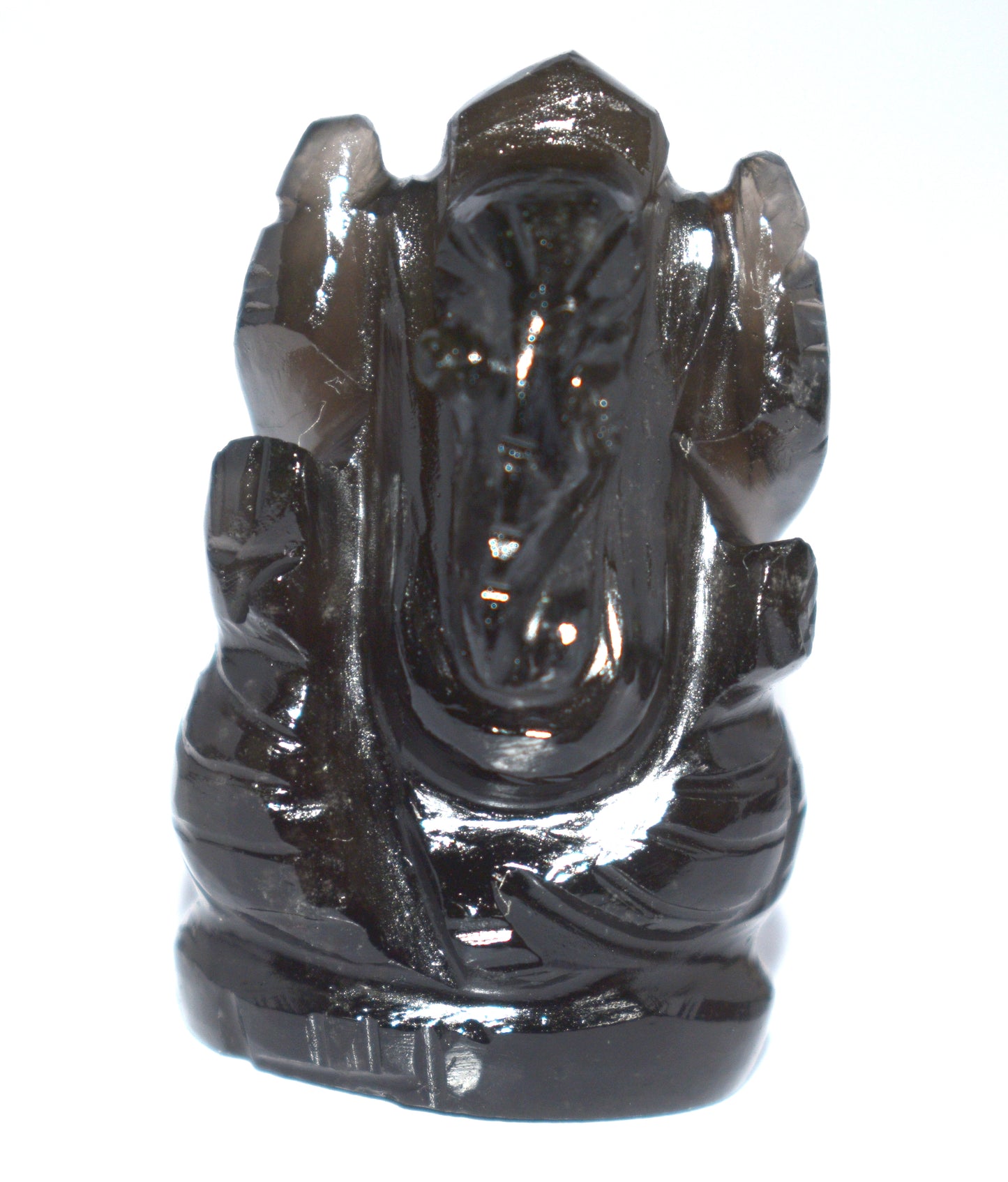 Beautiful Smoky Quartz Ganesha Statue – Release Negativity & Embrace Transformation - {Weight- 22.90 Gram} - Size- 1.5x1'' inches