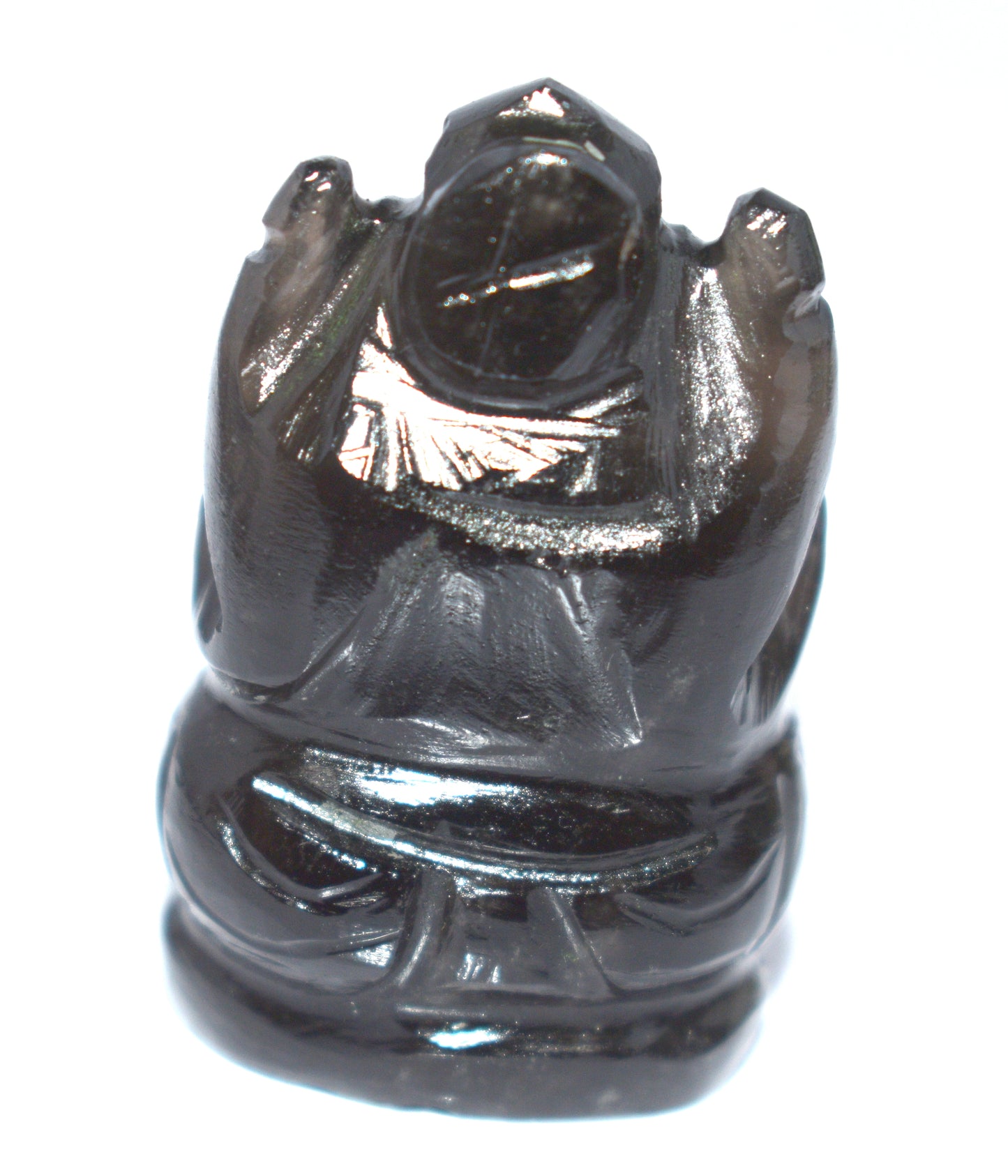 Beautiful Smoky Quartz Ganesha Statue – Release Negativity & Embrace Transformation - {Weight- 22.90 Gram} - Size- 1.5x1'' inches