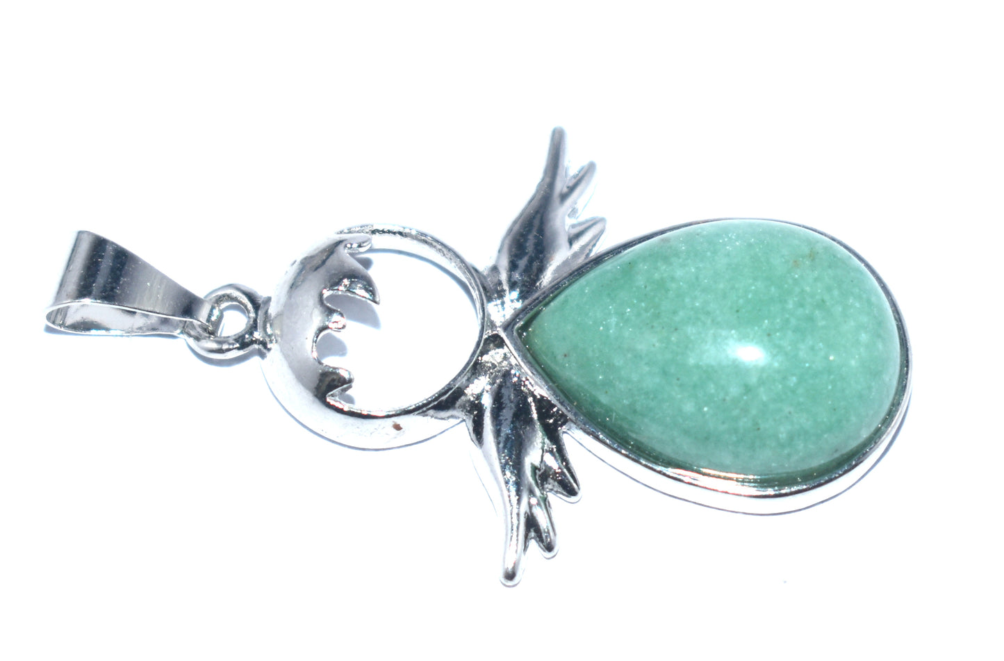Green Aventurine Angel Locket, {Weight - 5.40 Gram}