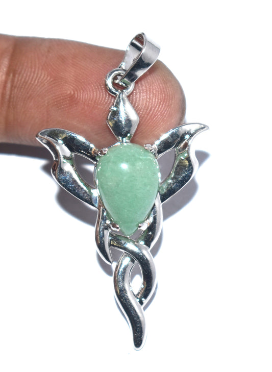 Beautiful Green Aventurine Crystal Locket, {Weight - 5.40 Gram}