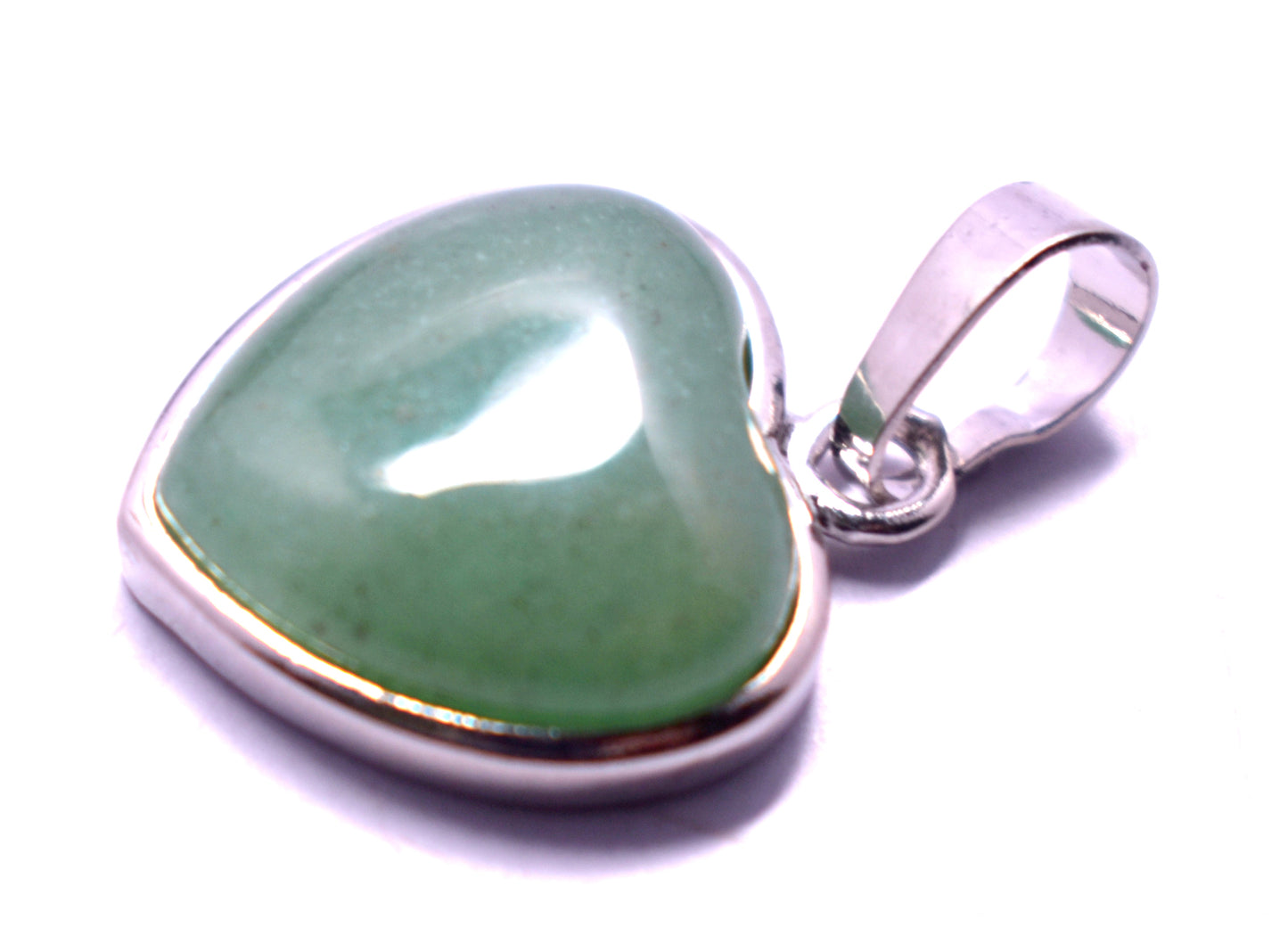 Green Aventurine Heart Shape Locket, {Weight - 3.40 Gram}