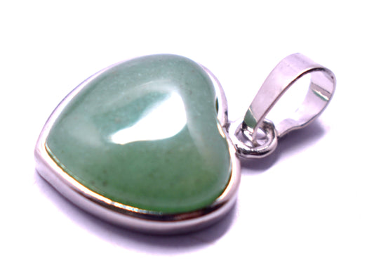 Green Aventurine Heart Shape Locket, {Weight - 3.40 Gram}
