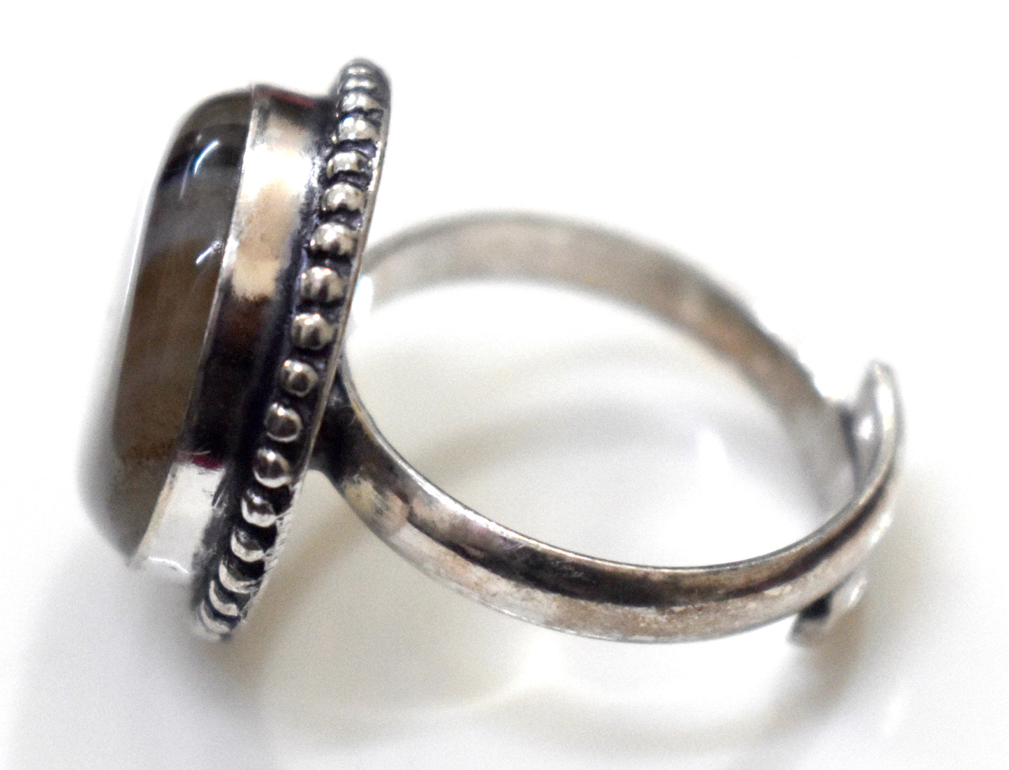 Ring Botswana Agate Free Size, {Weight-9.00 Gram}