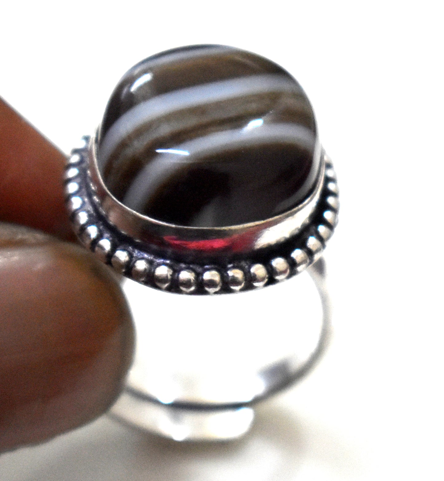 Hakik Ring Free Size {Weight- 9.00 Gram}