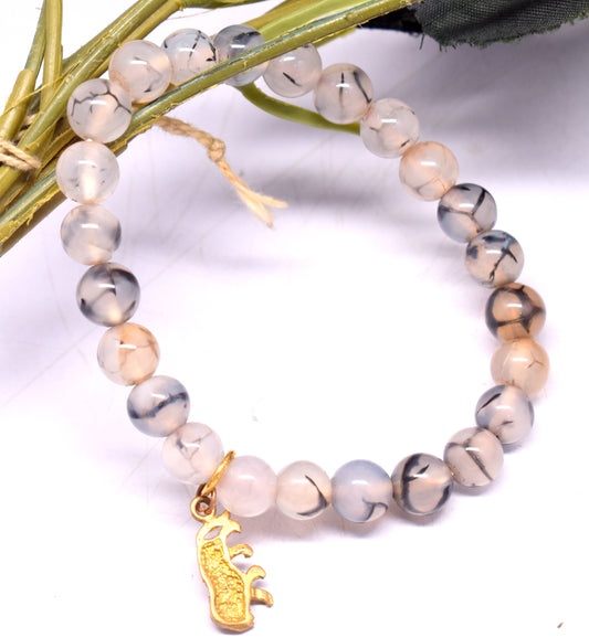 Dragon Vein Agate Adjustable Bracelet