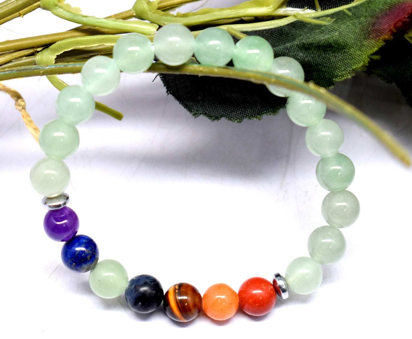 Seven Chakra Round Beaded Bracelet