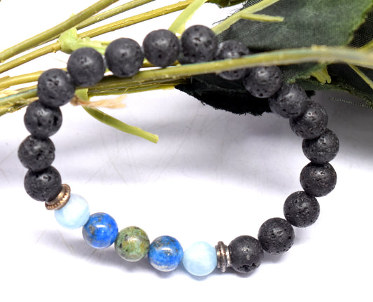 Lava Stone Multi Bead Bracelet
