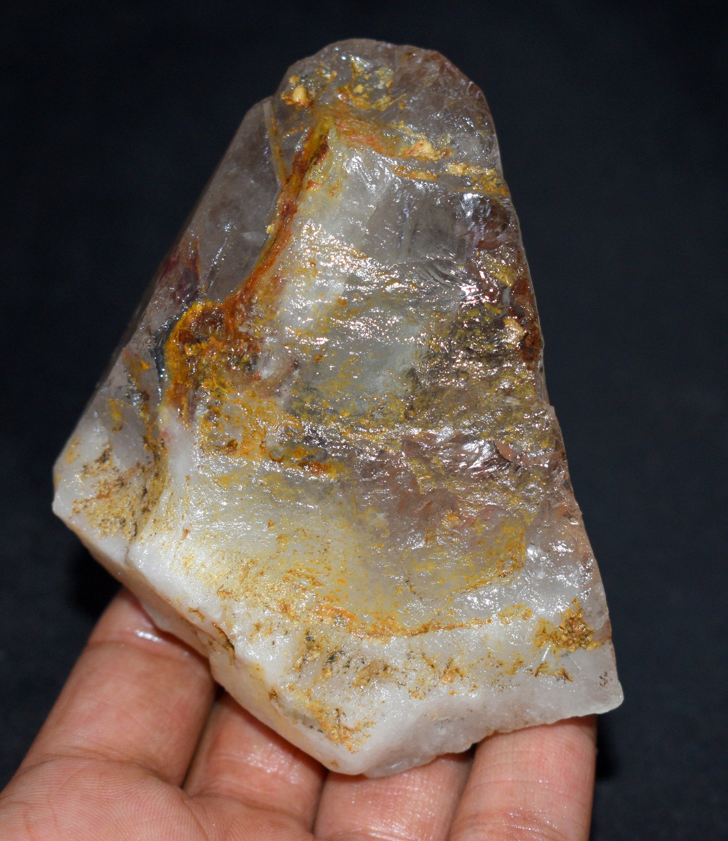 Beautiful Natural Moss Phantom Lemurian Crystal – Clear Energizing- {Weight- 354.00 Gram},