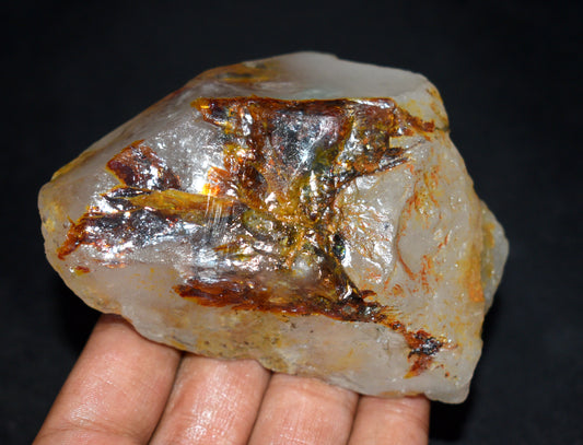 Beautiful Natural Moss Phantom Lemurian Crystal – Clear Energizing- {Weight- 354.00 Gram},