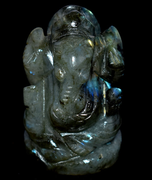 Labradorite Ganesh Statue – Hand-Carved Gemstone Sculpture for Wisdom, Spiritual Healing, and Energy Alignment #LabradoriteGanesh #CrystalStatue #SpiritualHealing #EnergyBalance #ChakraHealing