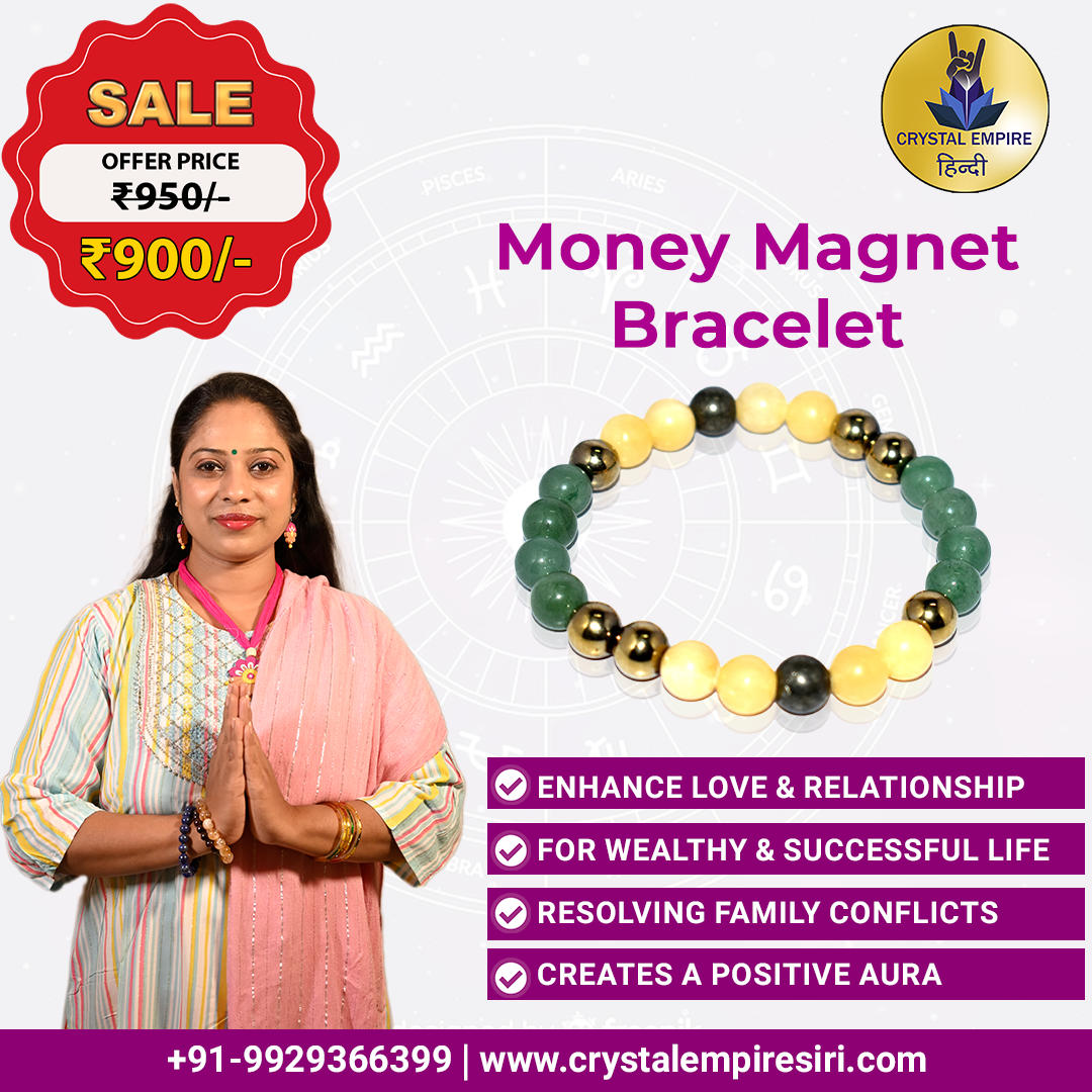 Money Magnet Adjustable Bracelet - Pyrite, Yellow Calcite, Green Aventurine, Hematite