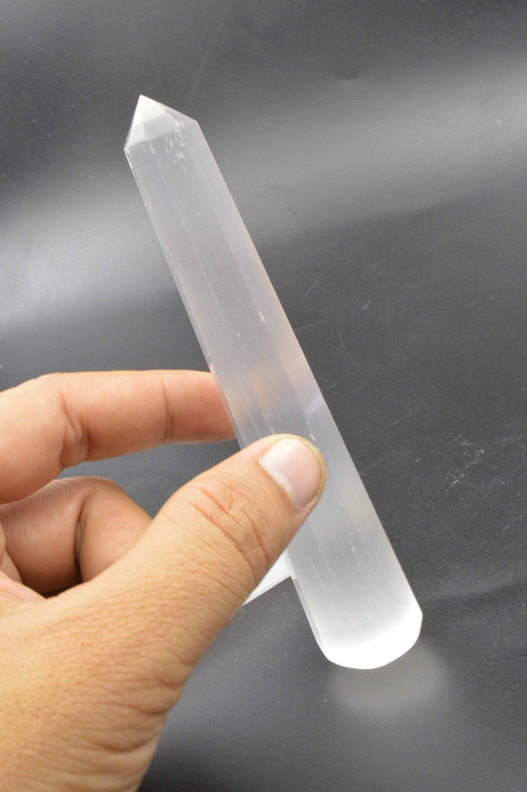 Selenite Pencil - Natural Selenite for Healing, Energy Cleansing, 107.60 Gram Crystal for Positive Energy