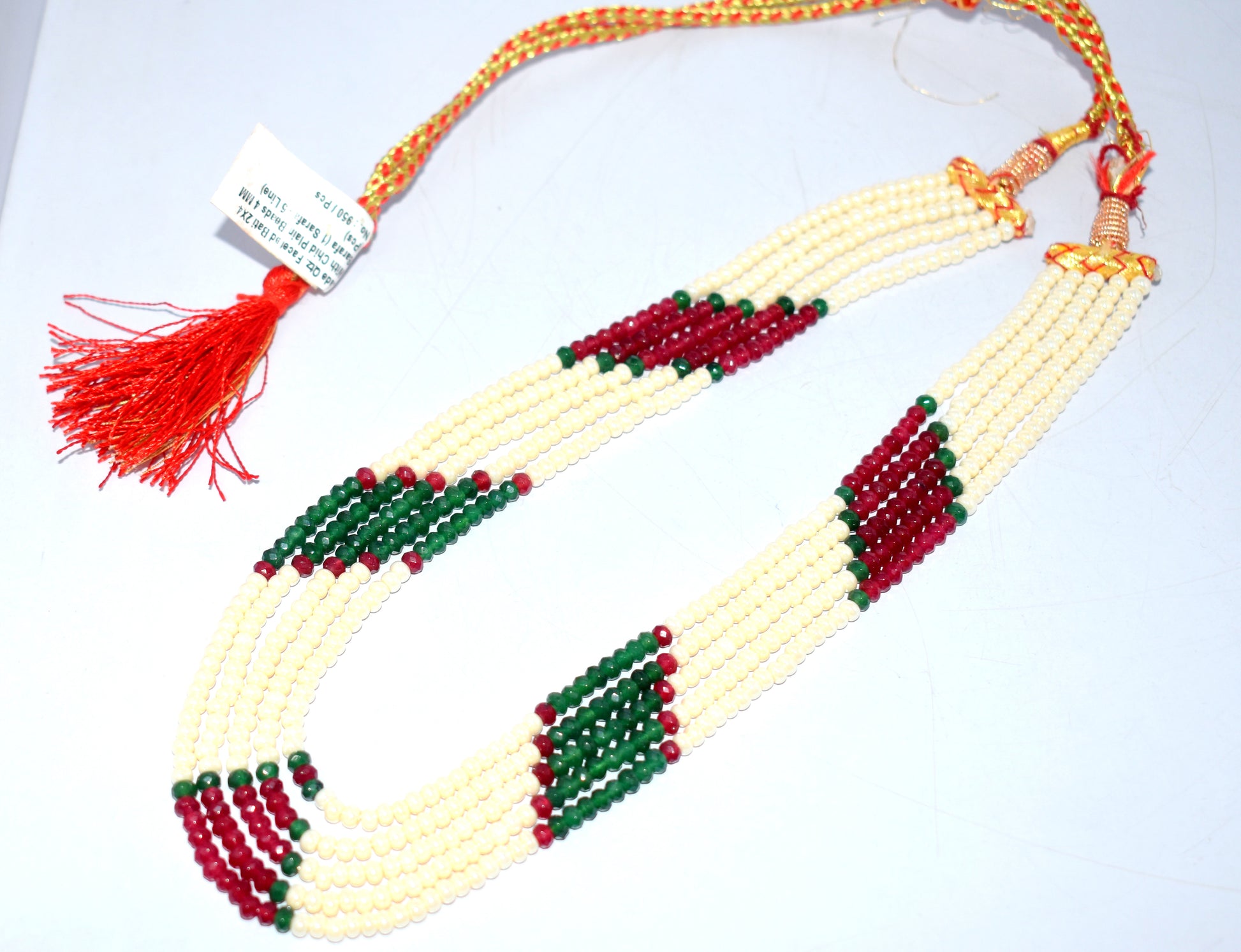 This elegant necklace features multi-pearl mix faceted beads (4mm-4.5mm) with a tassel for a stylish look.
#PearlNecklace #FacetedBeads #TasselNecklace #GemstoneJewelry #ElegantJewelry #CrystalJewelry