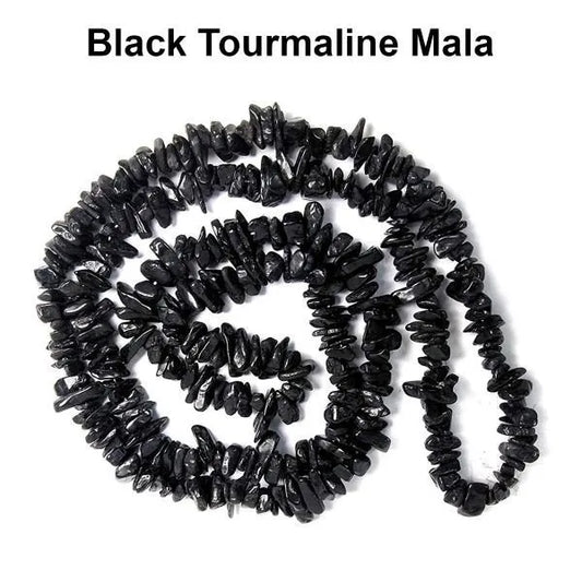  Unique Black Tourmaline Uncut Chips Mala – Perfect for Emotional Healing, Energy Protection, and Harmony #BlackTourmaline #EmotionalHealing #EnergyProtection #CrystalHealing #NaturalGemstone