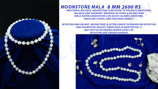 Moonstone Mala, Yoga mala, Moonstone Mala, Moonstone Beads,