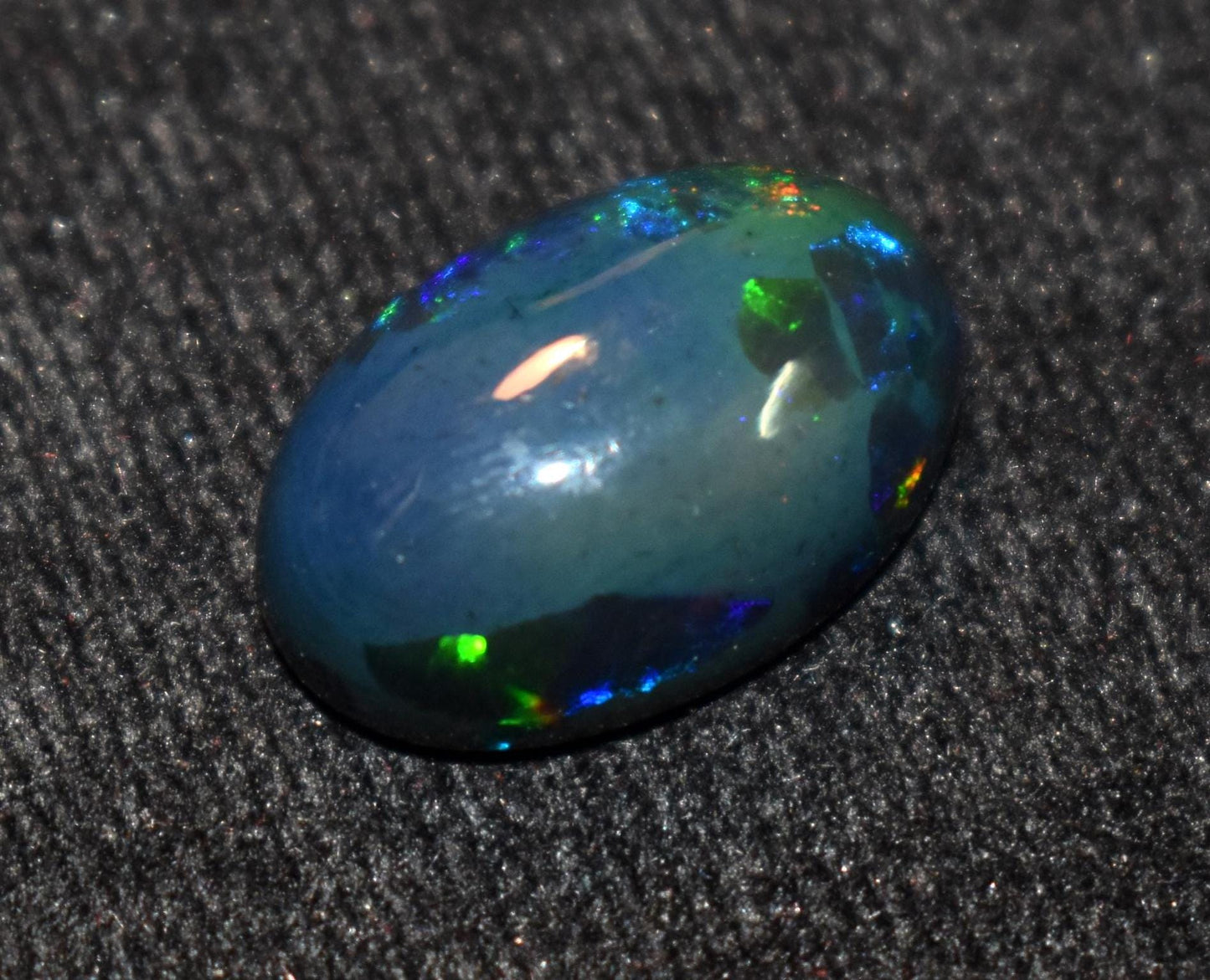 Black Ethiopian Opal, Oval Welo Fire Cabochon Loose Gemstone, 7.90 Carat, Size-12.5x18.5x7mm, For Jewelry Making,