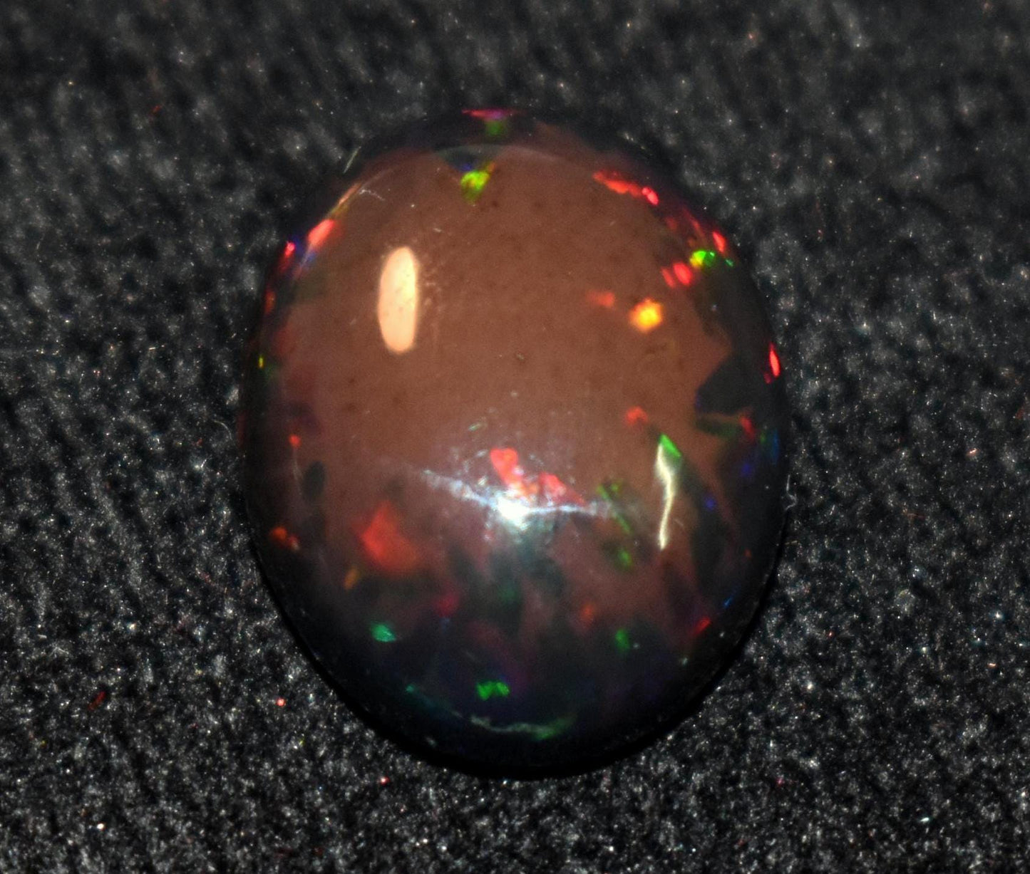 Black Ethiopian Opal, Oval Welo Fire Cabochon Loose Gemstone, 7.40 Carat, Size-13.5x17x7mm, For Jewelry Making,