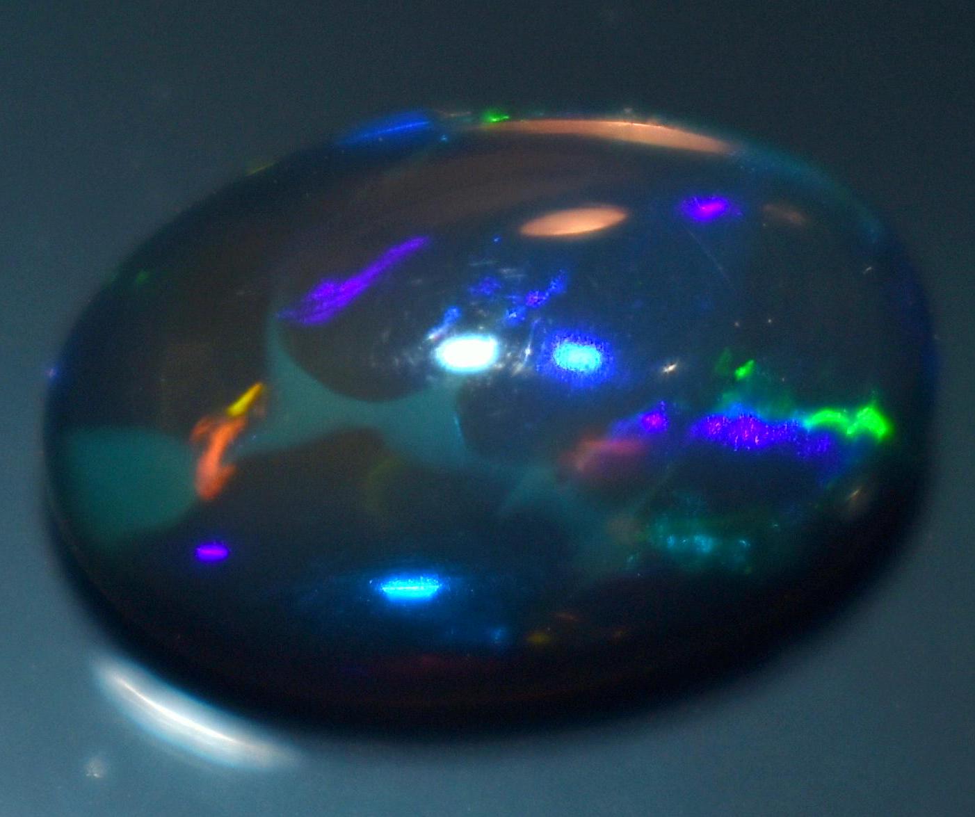 Black Ethiopian Opal, Oval Welo Fire Cabochon Loose Gemstone, 3.15 Carat, Size-7.5x12x6.5mm, For Jewelry Making,