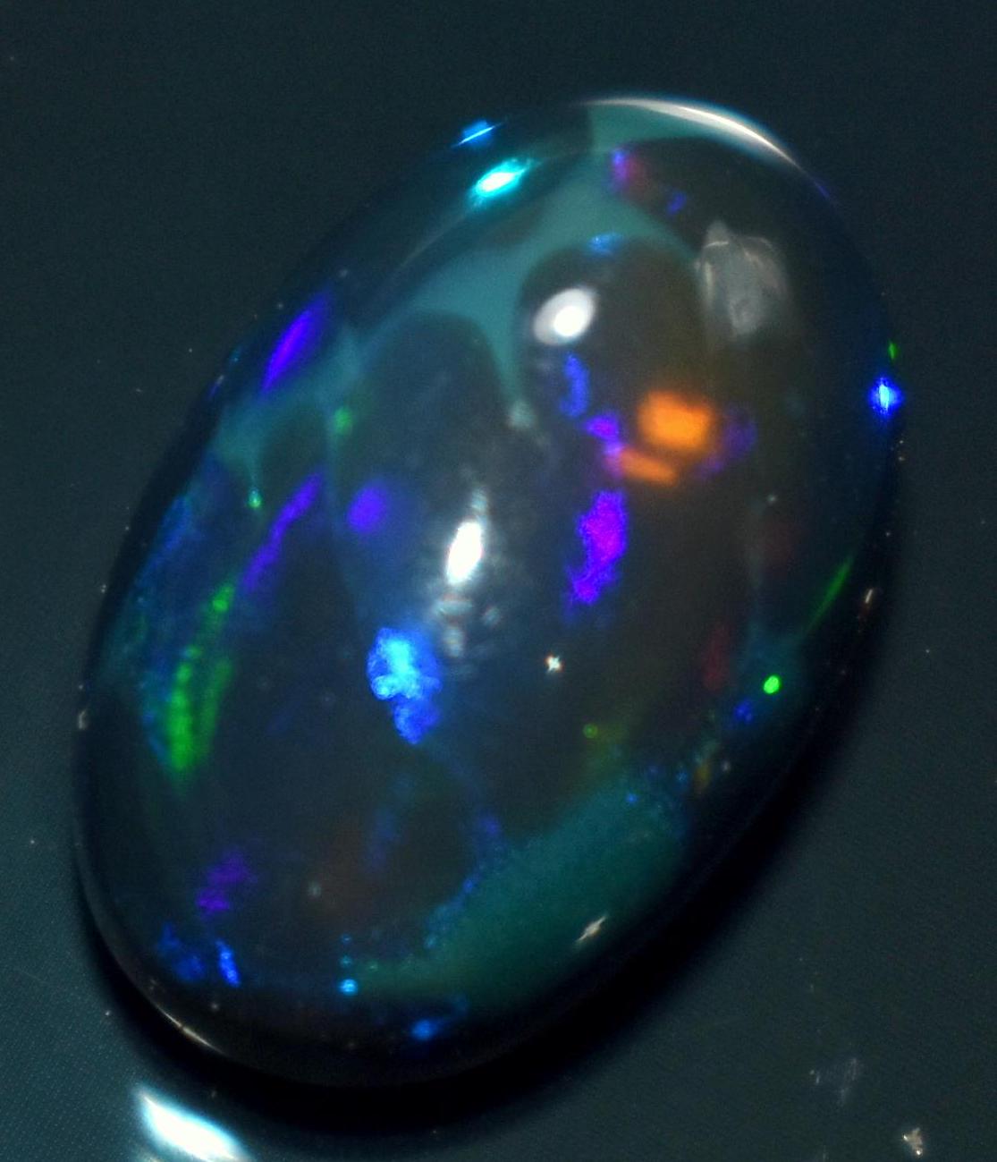 Black Ethiopian Opal, Oval Welo Fire Cabochon Loose Gemstone, 3.15 Carat, Size-7.5x12x6.5mm, For Jewelry Making,