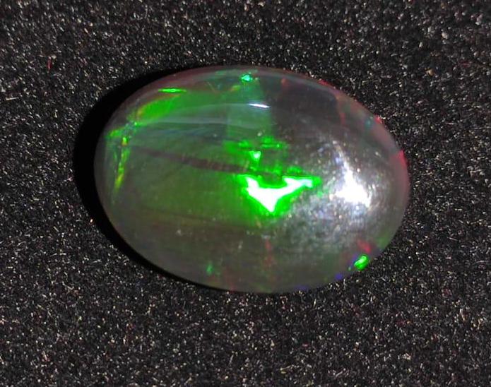 Black Ethiopian Opal, Oval Welo Fire Cabochon Loose Gemstone, 5.40 Carat, Size-11.5x16x6.5mm, For Jewelry Making,