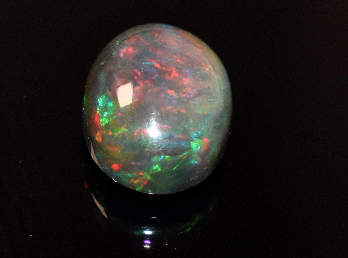 Black Ethiopian Opal, Oval Welo Fire Cabochon Loose Gemstone, 4.50 Crt, Size-10.5x14x6.5mm, For Jewelry Making, Gift For Her,