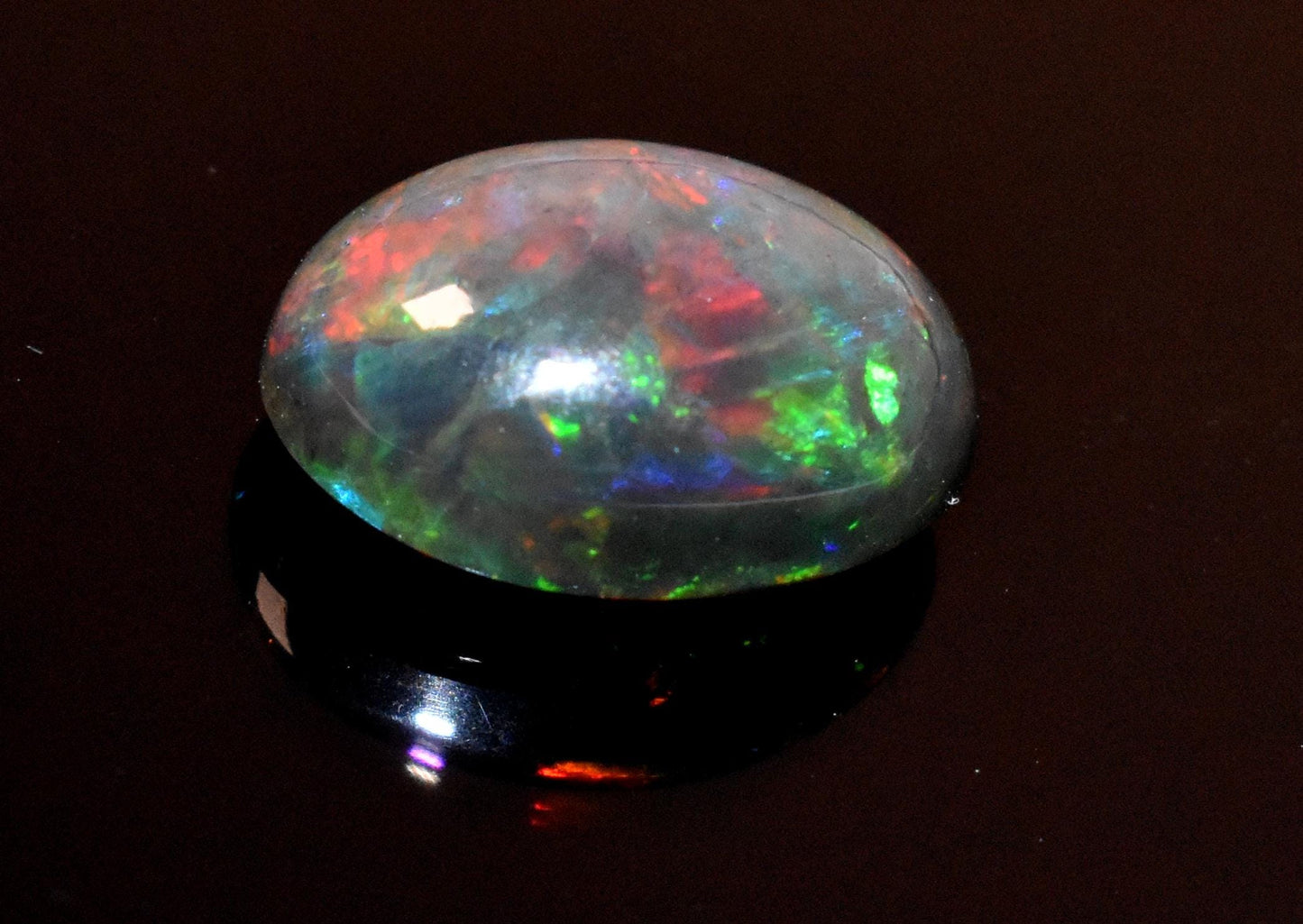Black Ethiopian Opal, Oval Welo Fire Cabochon Loose Gemstone, 4.50 Crt, Size-10.5x14x6.5mm, For Jewelry Making, Gift For Her,