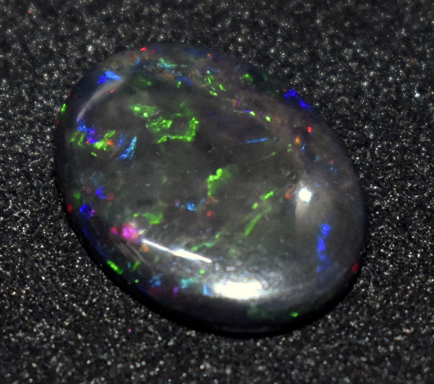 Black Opal, Oval Welo Fire, Cabochon Loose Gemstone, 4.65 Carat, Size-15x19.5x3.5mm, For Jewelry Making,
