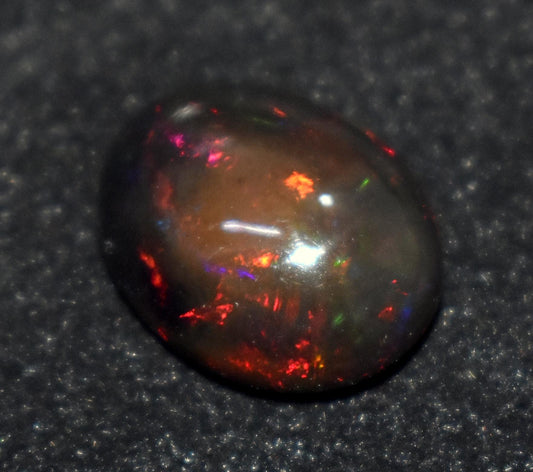 Beautiful Black Opal, Oval Welo Fire, Cabochon Loose Gemstone, 7.00 Carat, Size-13x17x7mm, For Jewelry Making, Gift For Her,