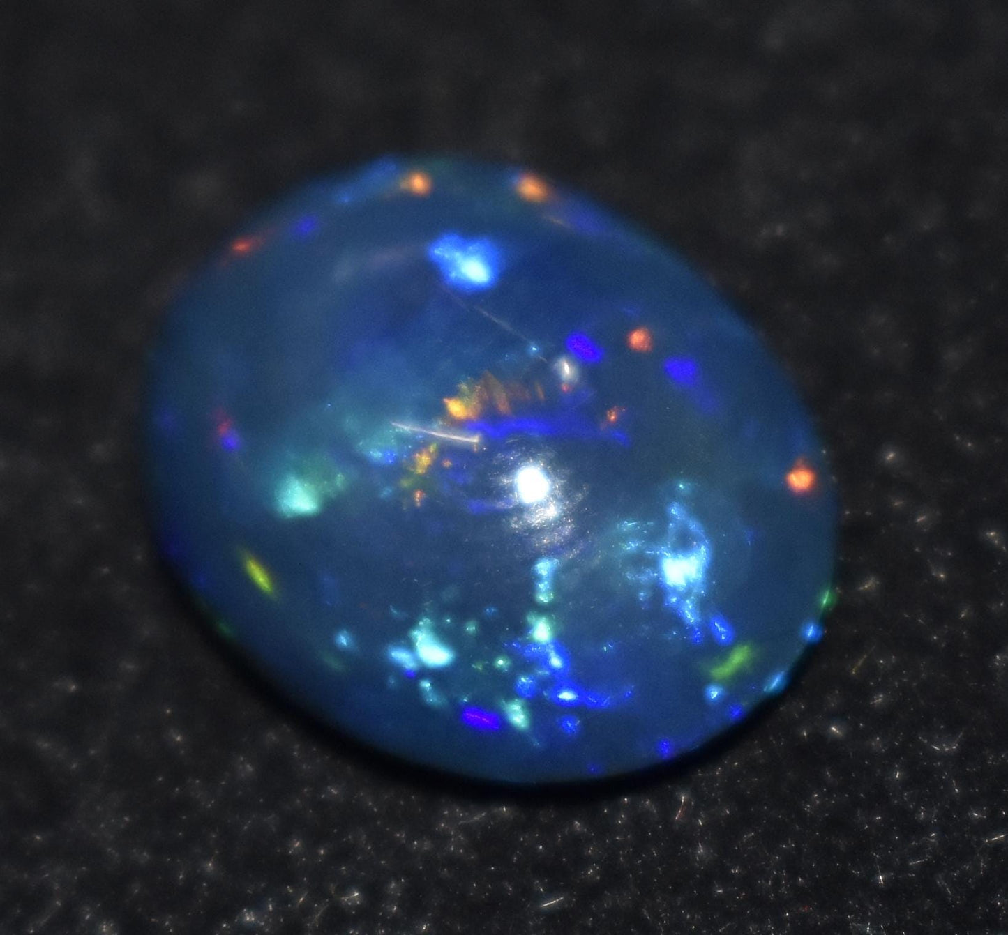 Black Opal, Oval Welo Fire, Cabochon Loose Gemstone, 5.30 Carat, Size-12x14.5x6.5mm, For Jewelry Making, Gift For Her,