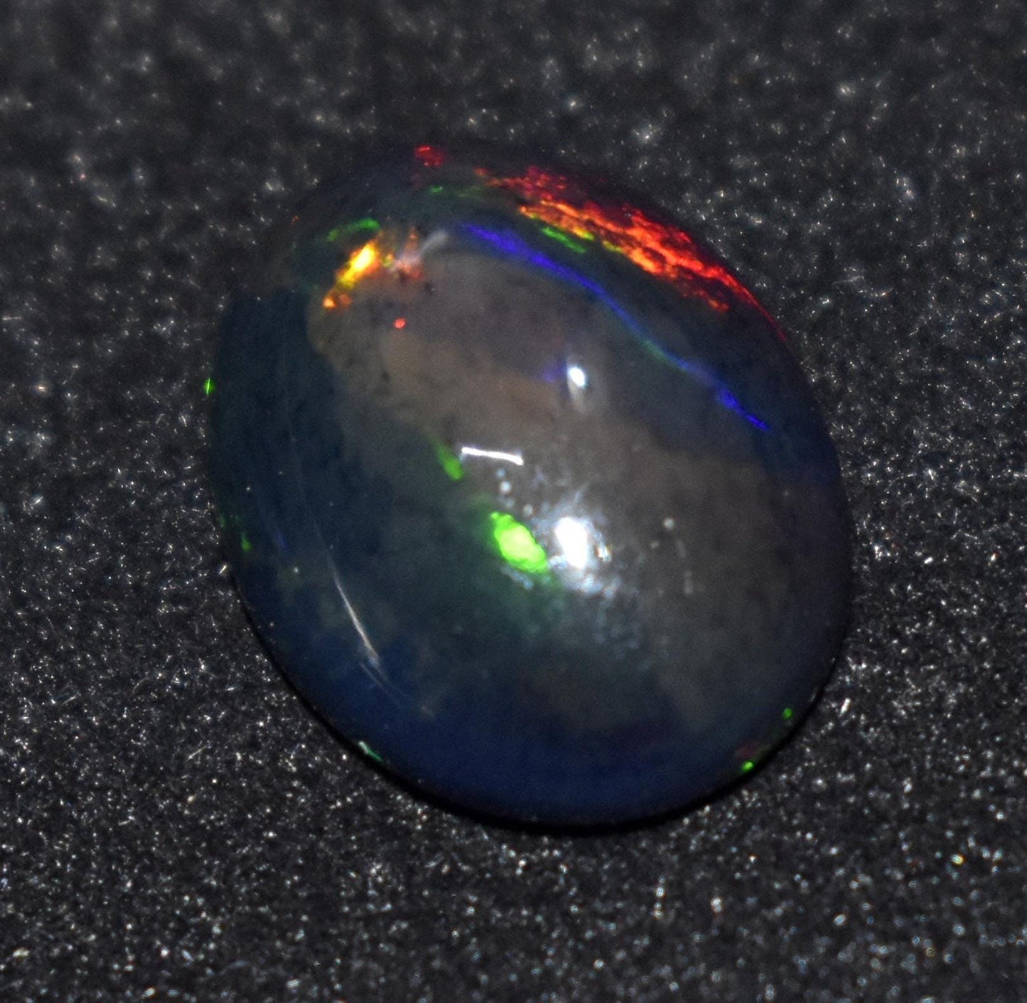 Black Opal, Oval Welo Fire, Cabochon Loose Gemstone, 6.20 Ct, Size-17.5x13x6mm, For Jewelry Making, Gift For Her,