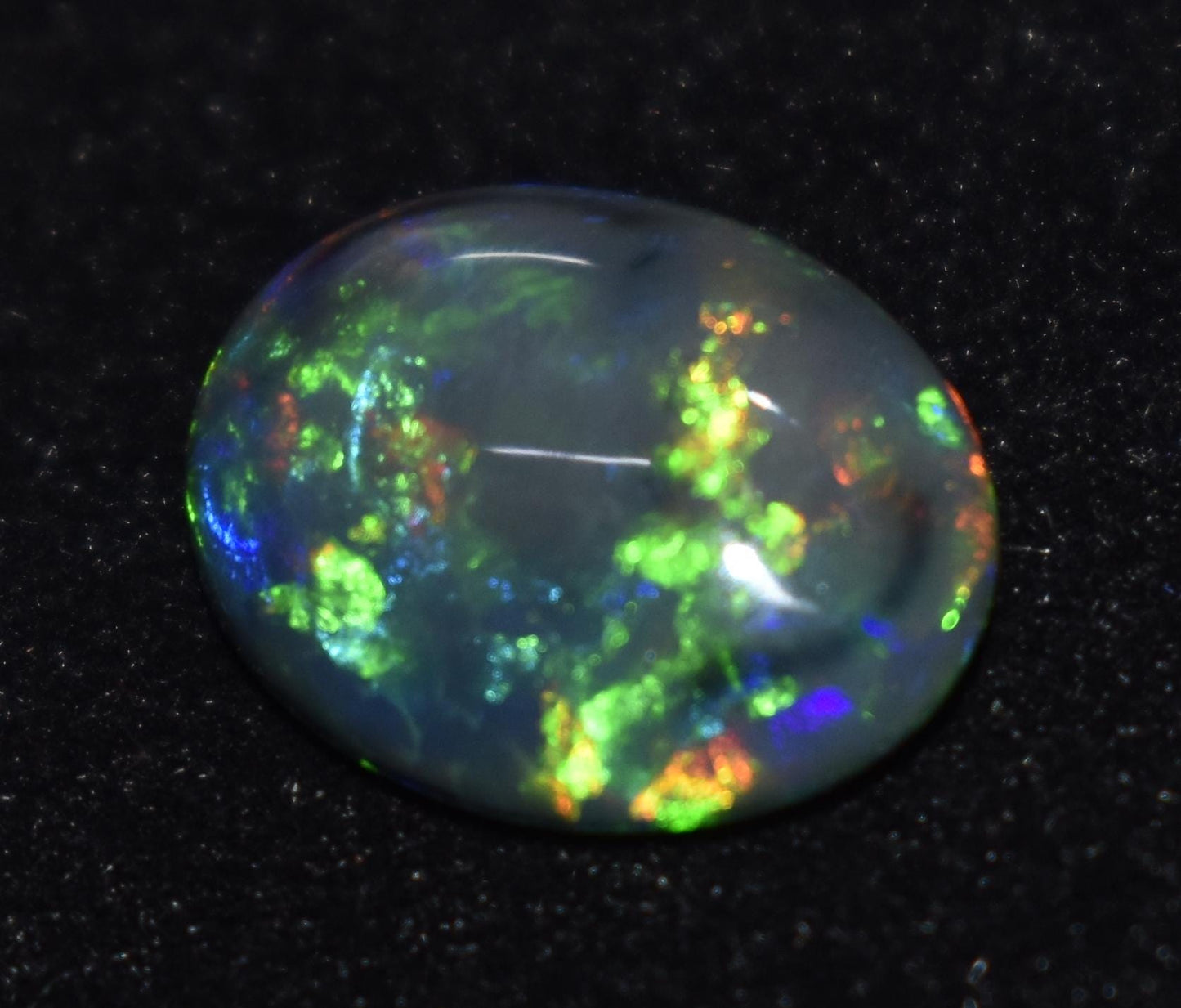 Black Opal, Oval Welo Fire, Cabochon Loose Gemstone, 3.40 Ct, Size-13X10X5mm, For Jewelry Making, Gift For Her,