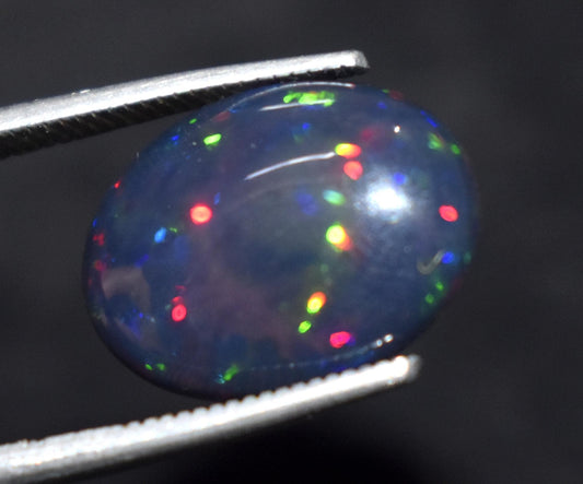 Black Opal, Oval Welo Fire, Cabochon Loose Gemstone, 2.70 Ct, Size-11x15x3.5mm, For Jewelry Making, Gift For Her,