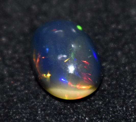 Beautiful Black Opal, Oval Welo Fire, Cabochon Loose Gemstone, 4.00 Ct, Size-13x19x6mm, For Jewelry Making, Gift For Her,