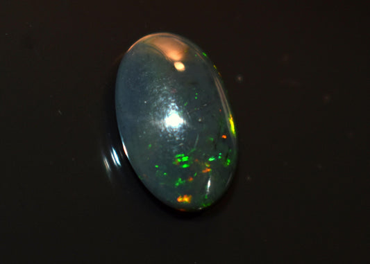 Black Ethiopian Opal, Welo Fire Oval Smooth Cabochon Loose Gemstone, 3.25 Ct, Size-10x15x4.5mm, For Jewelry Making,