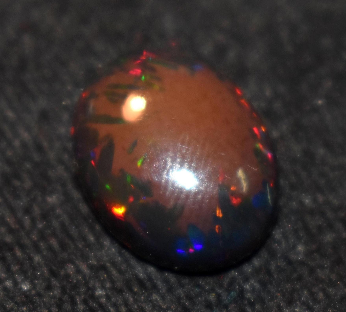 Black Ethiopian Opal, Oval Welo Fire Cabochon Loose Gemstone, 7.40 Carat, Size-13.5x17x7mm, For Jewelry Making,