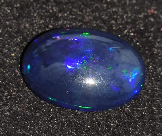 Black Ethiopian Opal, Oval Welo Fire Cabochon Loose Gemstone, 6.00 Carat, Size-11.5x14.5x7.5mm, For Jewelry Making,
