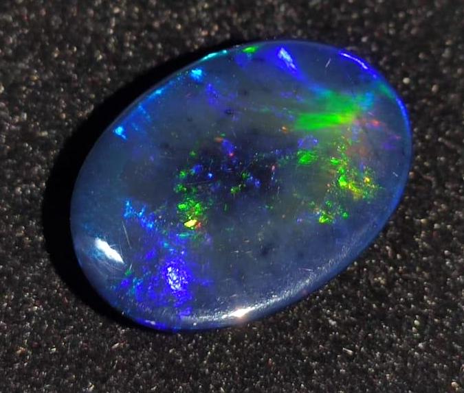 Black Ethiopian Opal, Oval Welo Fire Cabochon Loose Gemstone, 6.00 Carat, Size-11.5x14.5x7.5mm, For Jewelry Making,