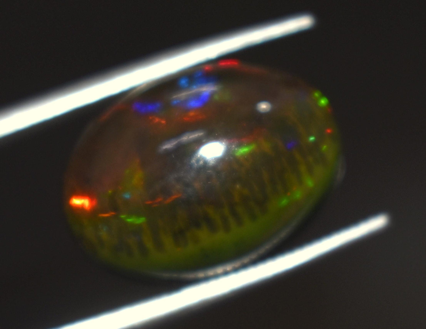 Black Ethiopian Opal, Oval Welo Fire Cabochon Loose Gemstone, 7.15 Carat, Size-13x17x7mm, For Jewelry Making, PC-1