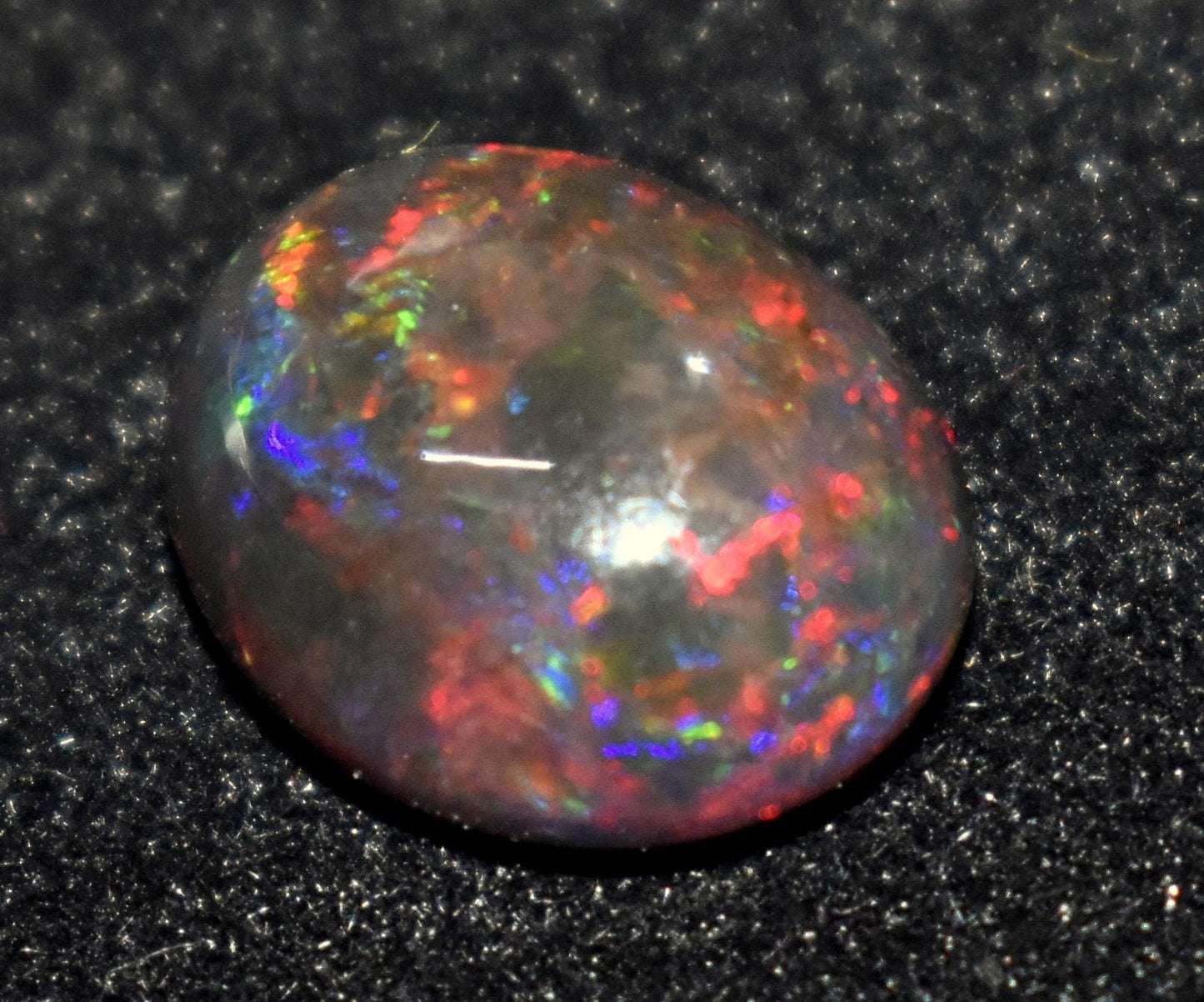 Black Opal, Oval Welo Fire, Cabochon Loose Gemstone, 5.30 Carat, Size-11.5x13.5x7mm, For Jewelry Making, Gift For Her,
