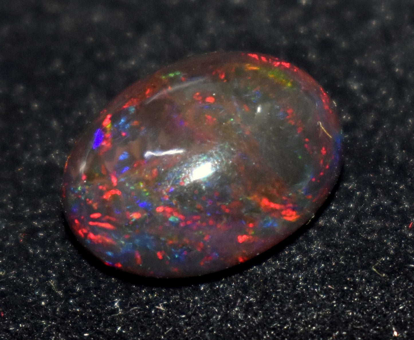 Black Opal, Oval Welo Fire, Cabochon Loose Gemstone, 5.30 Carat, Size-11.5x13.5x7mm, For Jewelry Making, Gift For Her,