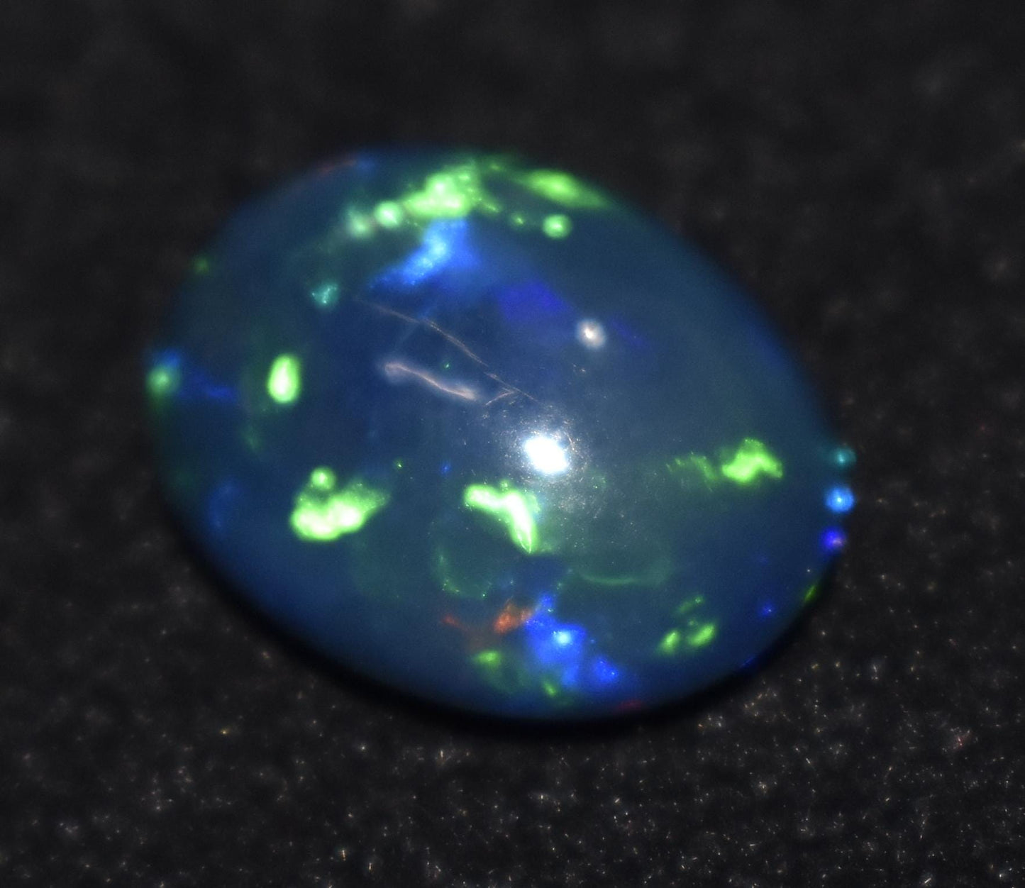Black Opal, Oval Welo Fire, Cabochon Loose Gemstone, 5.30 Carat, Size-12x14.5x6.5mm, For Jewelry Making, Gift For Her,